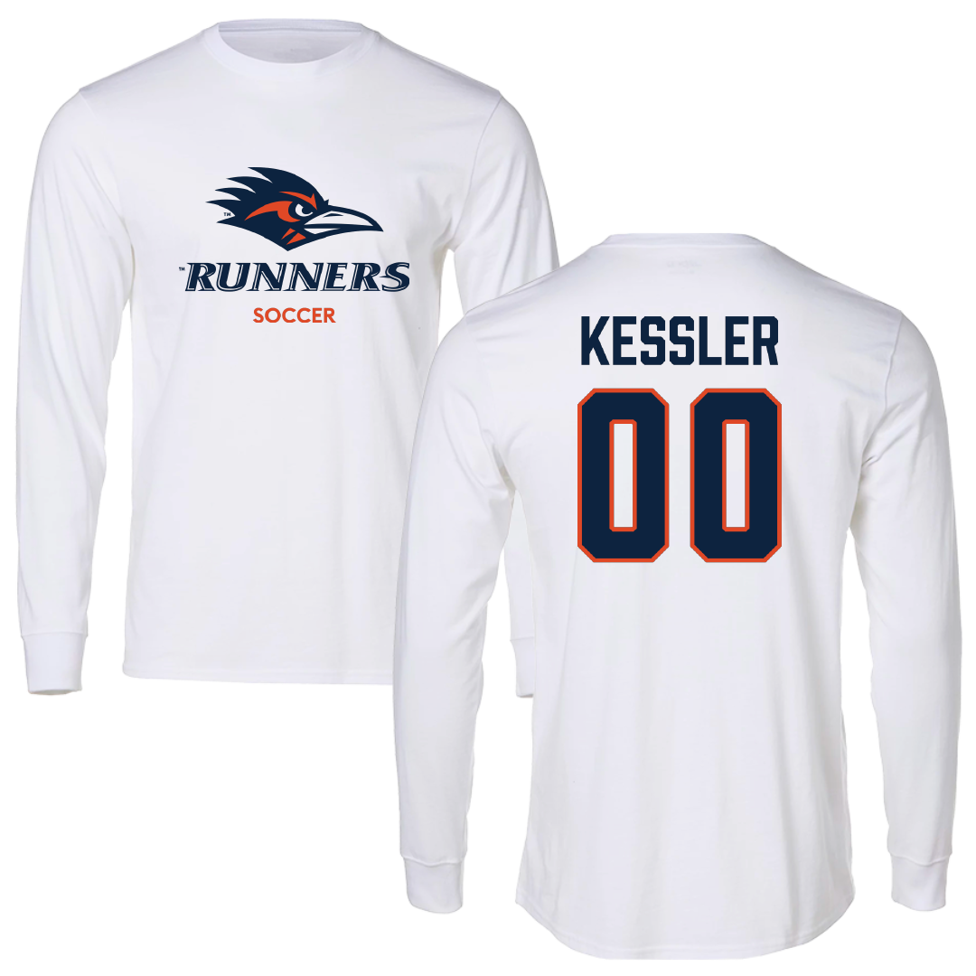 University of Texas at San Antonio Soccer (W) White Performance Long Sleeve - #00 Jasmine Kessler