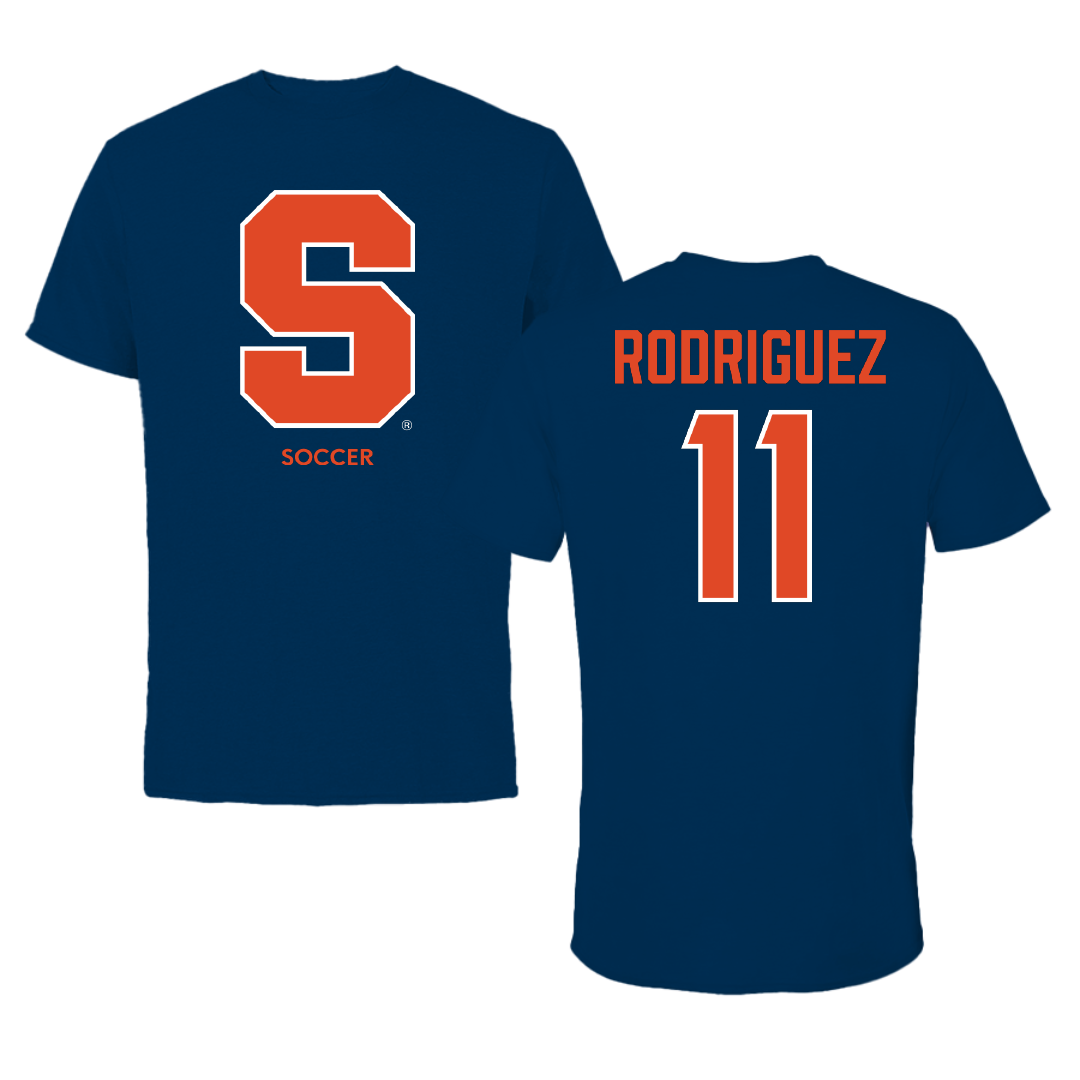 Syracuse University Soccer (M) Navy Primary Tee - #11 Bryson Rodriguez