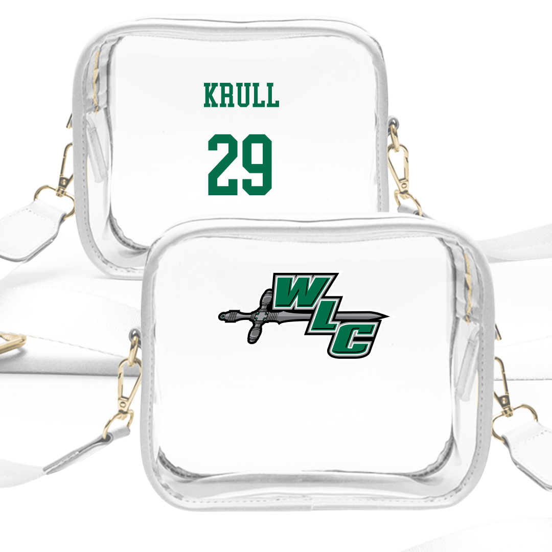 Wisconsin Lutheran College Softball White Clear Stadium Bag - #29 Sommer Krull