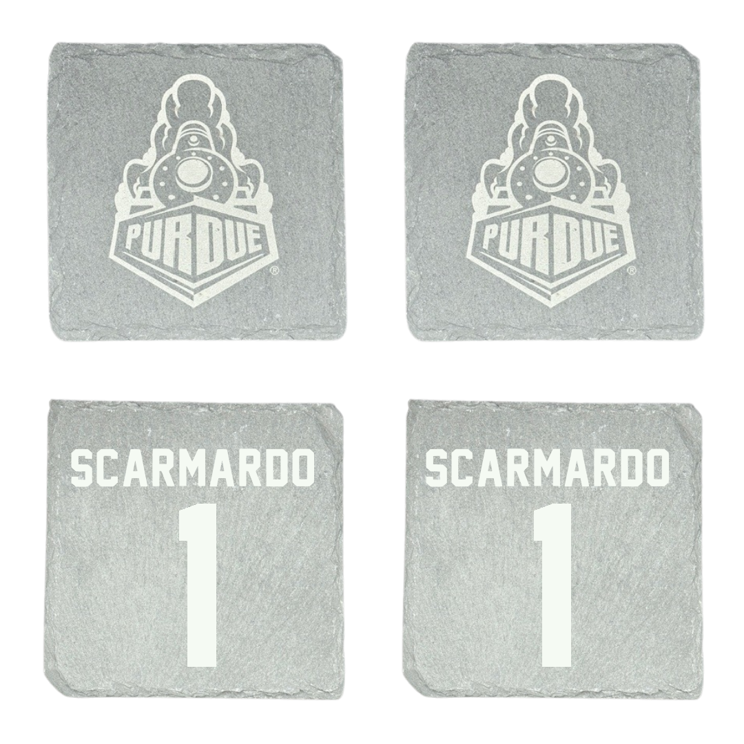 Purdue University Softball Stone Coaster (4 Pack)  - #1 Sage Scarmardo