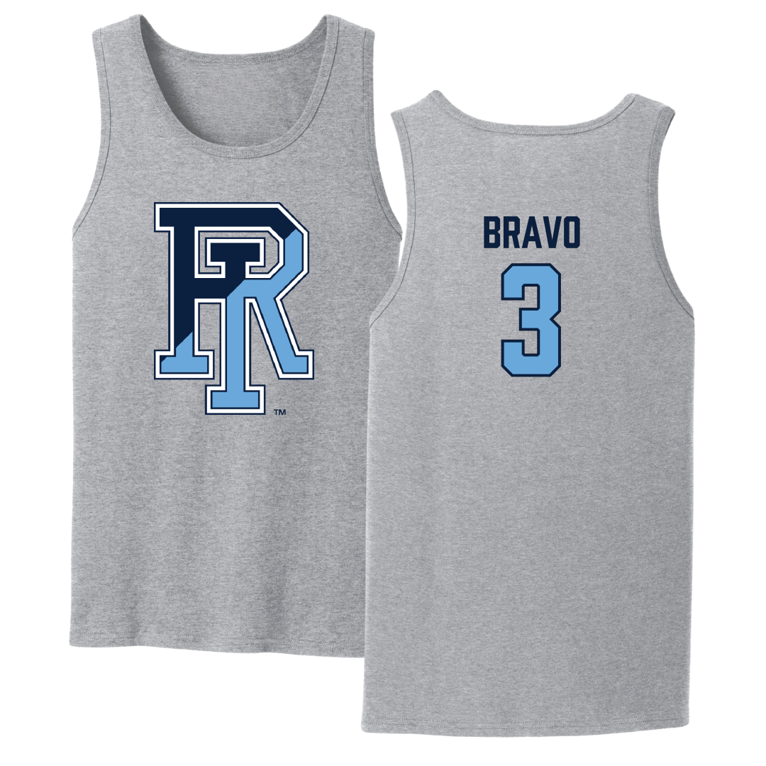 University of Rhode Island Lacrosse Sport Gray Tank Top - #3 Emma Bravo