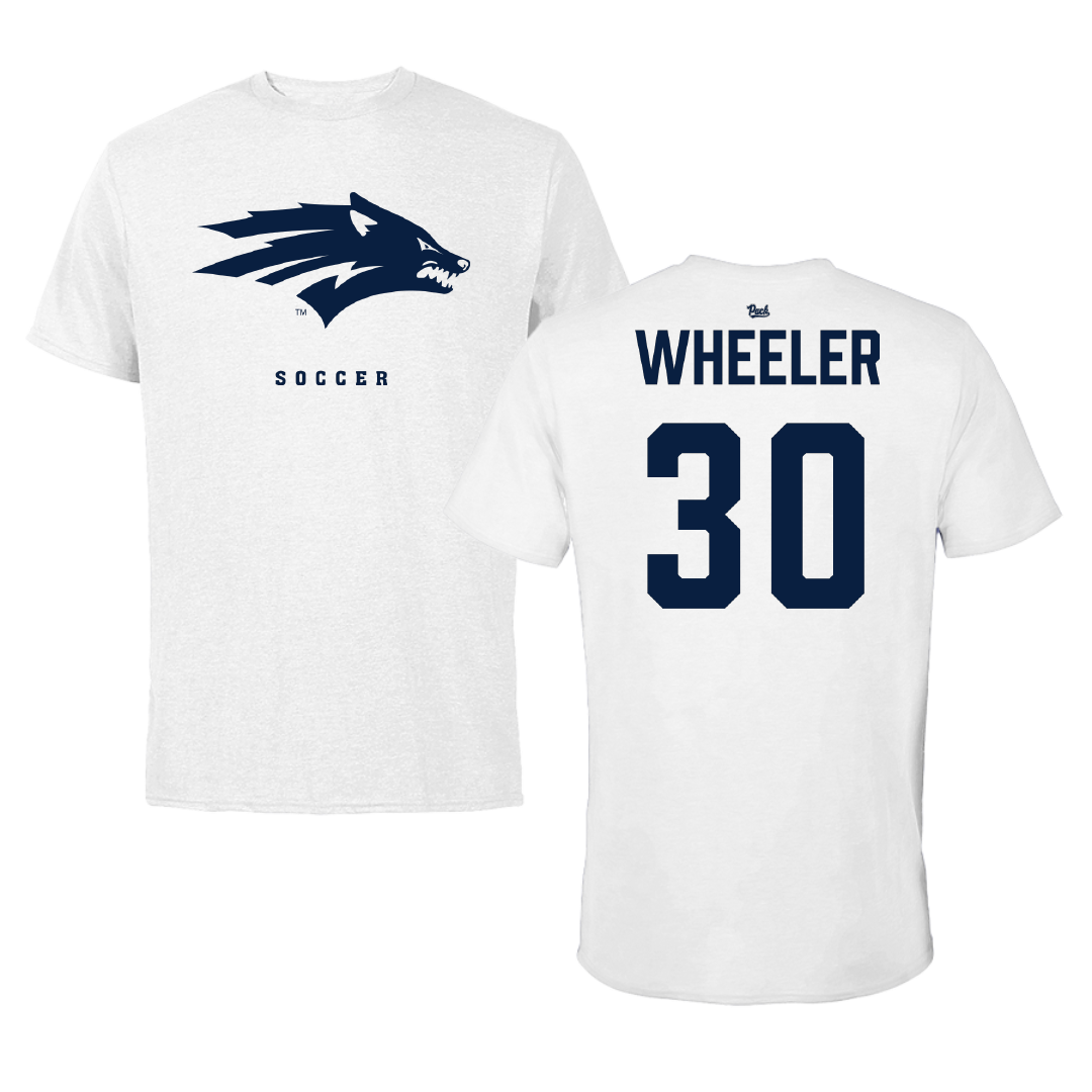 University of Nevada Soccer (W) White Tee - #30 Mya Wheeler