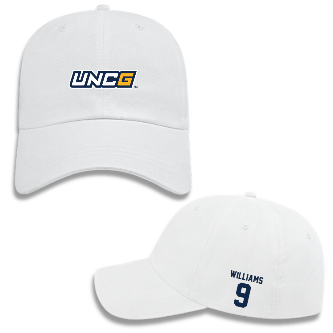 UNC Greensboro Baseball White Hat - #9 Ian Williams