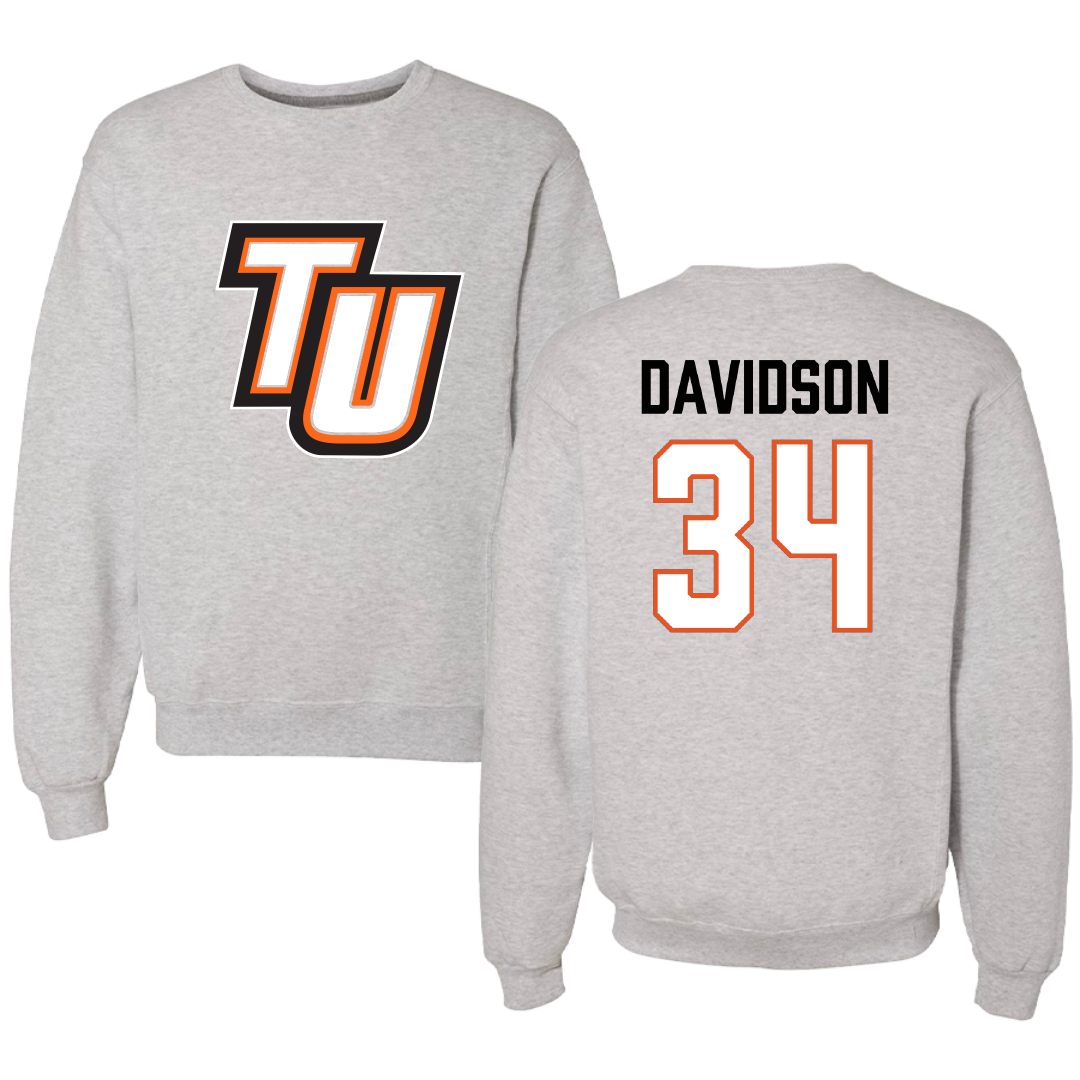 Tusculum University Baseball Gray Crewneck - #34 Nate Davidson