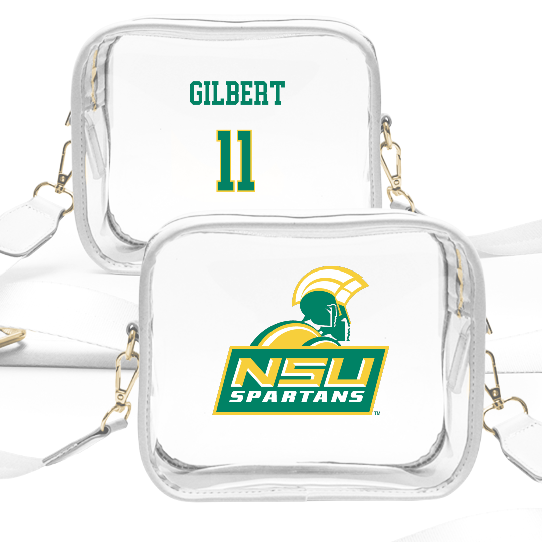 Norfolk State University Volleyball (W) White Clear Stadium Bag - #11 Gabby Gilbert