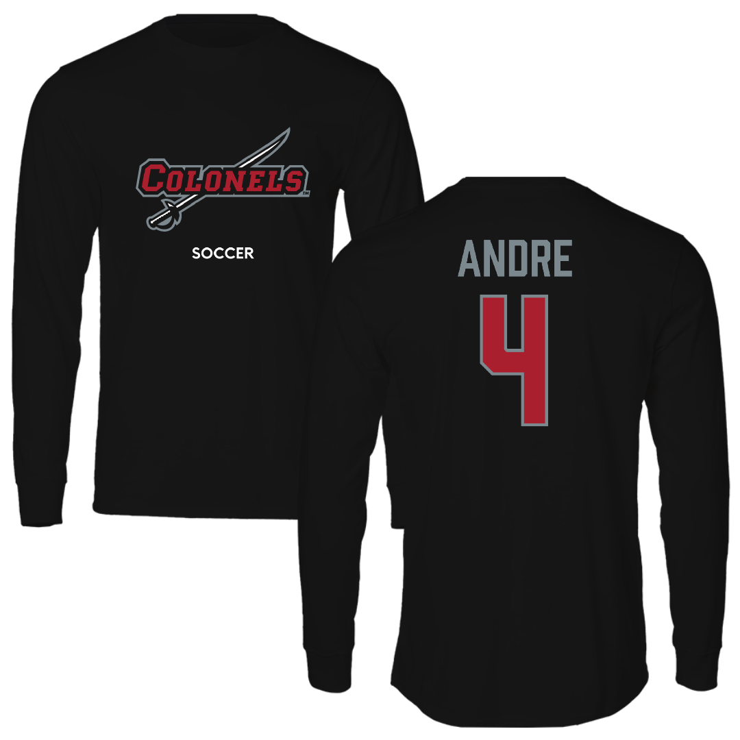 Nicholls State University Soccer (W) Black Colonels Long Sleeve - #4 Lauren Andre