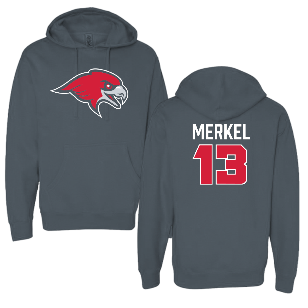 Montclair State University Softball Dark Gray Hoodie - #13 Riley Merkel
