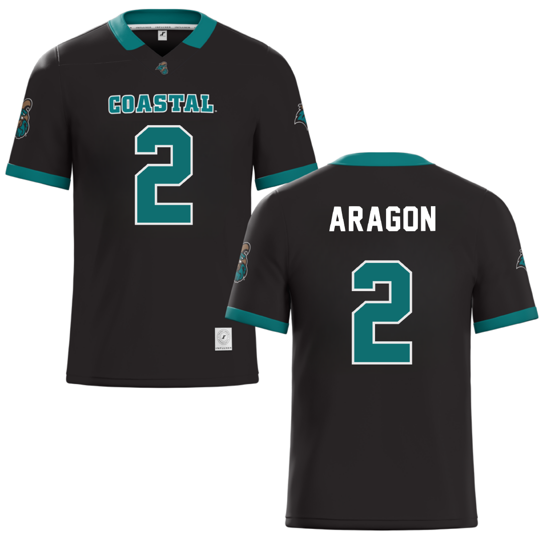 Coastal Carolina University Black Football Jersey - #2 Eli Aragon
