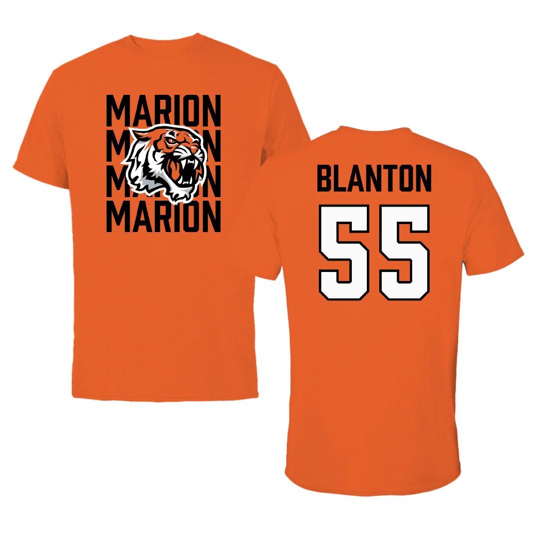 Marion Military Institute Softball Orange General Performance Tee - #55 Carlie Blanton