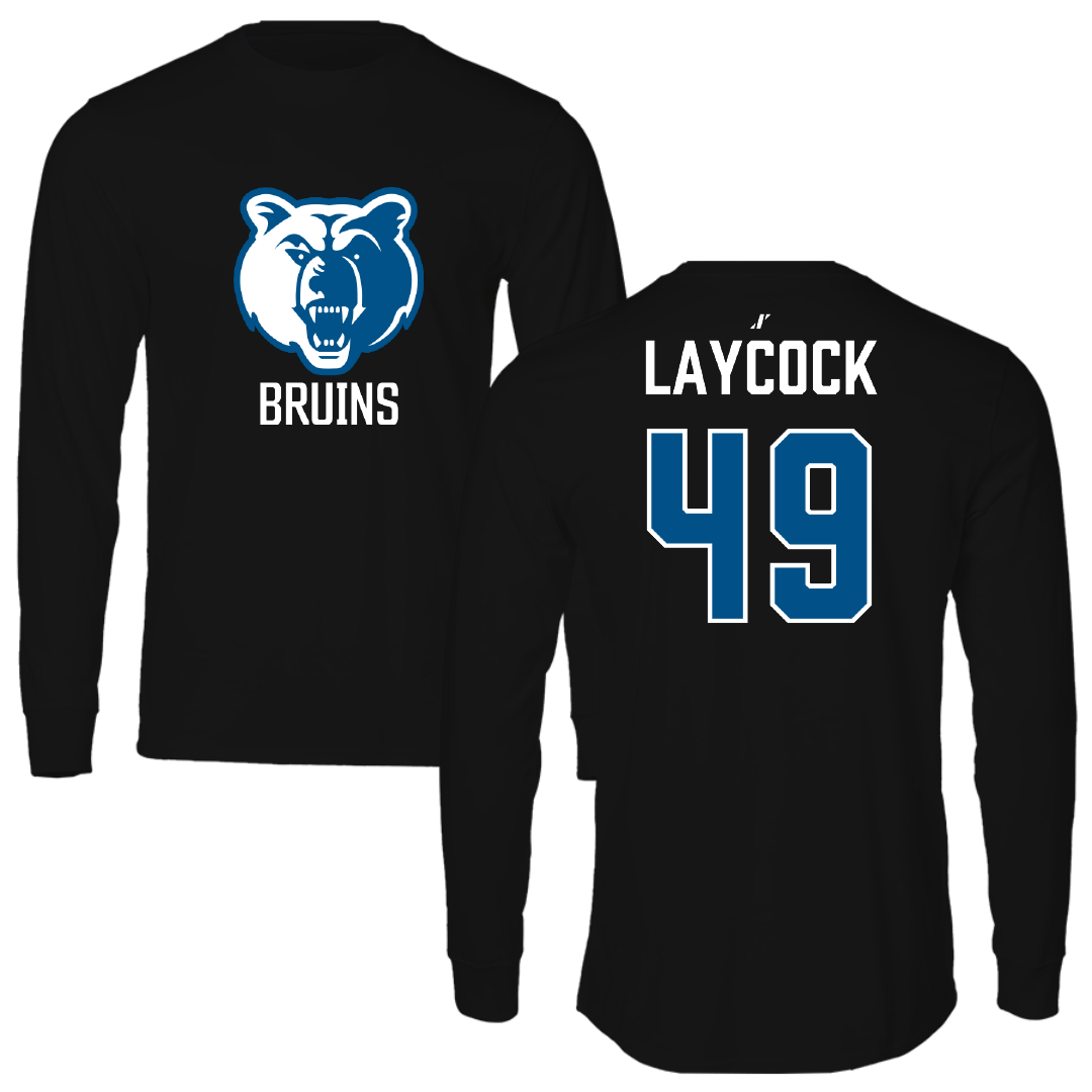 Salt Lake Community College Baseball Black Performance Long Sleeve - #49 Austin Laycock