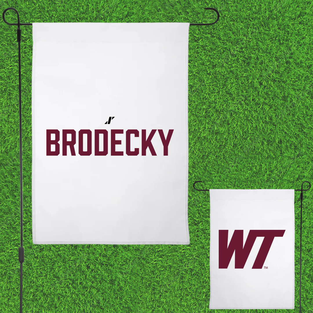 West Texas A&M University TF and XC White Garden Flag - Brocc Brodecky