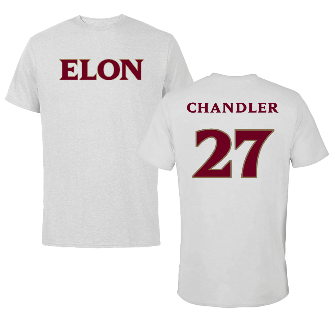 Elon University Softball Light Gray Tee - #27 Hannah Chandler