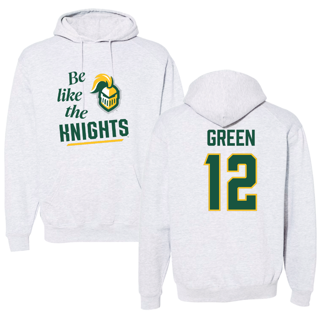 New Jersey City University Basketball (M) Light Gray Be Like Us Hoodie - #12 Isaiah Green