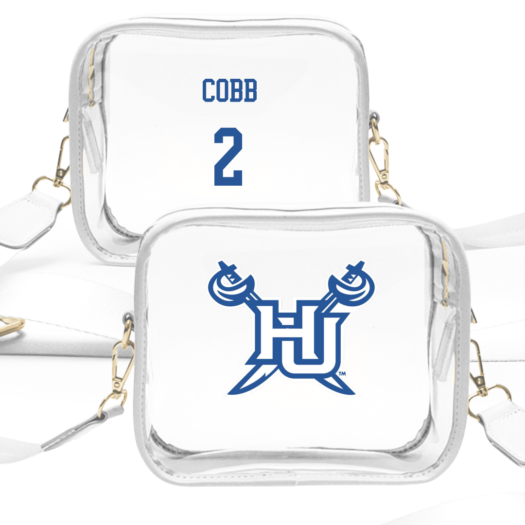 Hampton University Basketball (W) White Clear Stadium Bag - #2 Malaka Cobb
