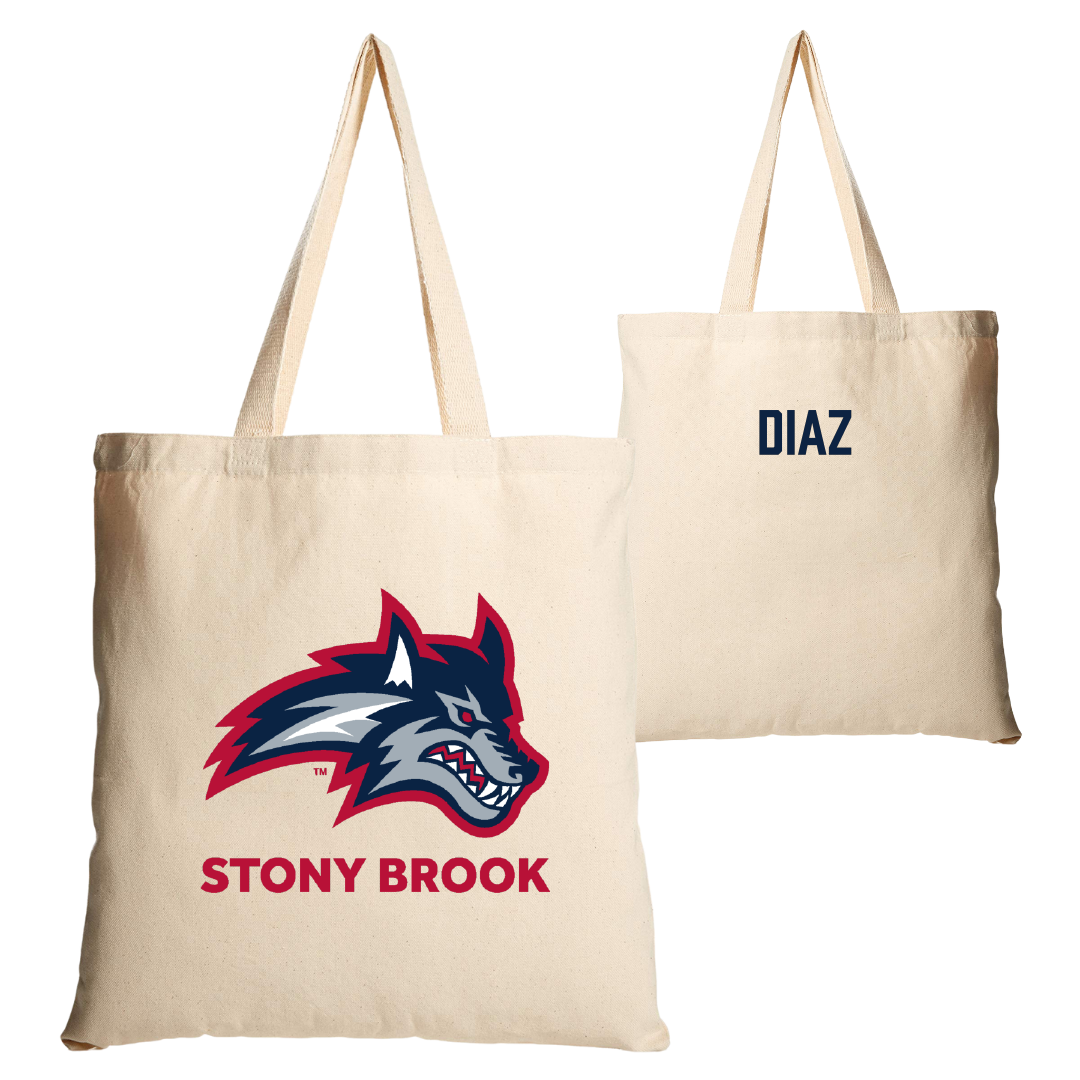 Stony Brook University TF and XC Tan Canvas Tote Bag - Fernando Diaz