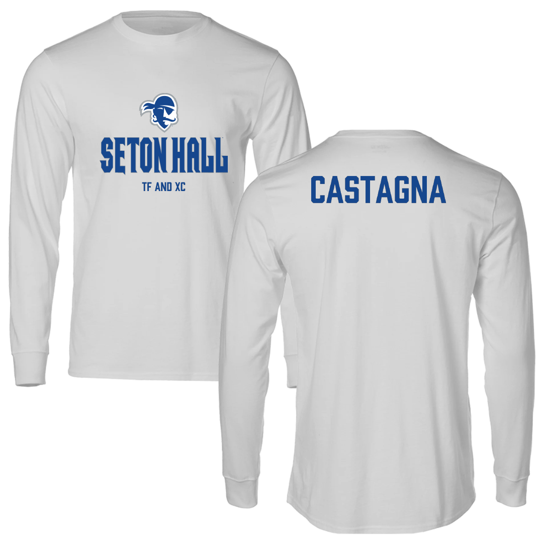Seton Hall University TF and XC Light Gray Performance Long Sleeve - Laura Castagna