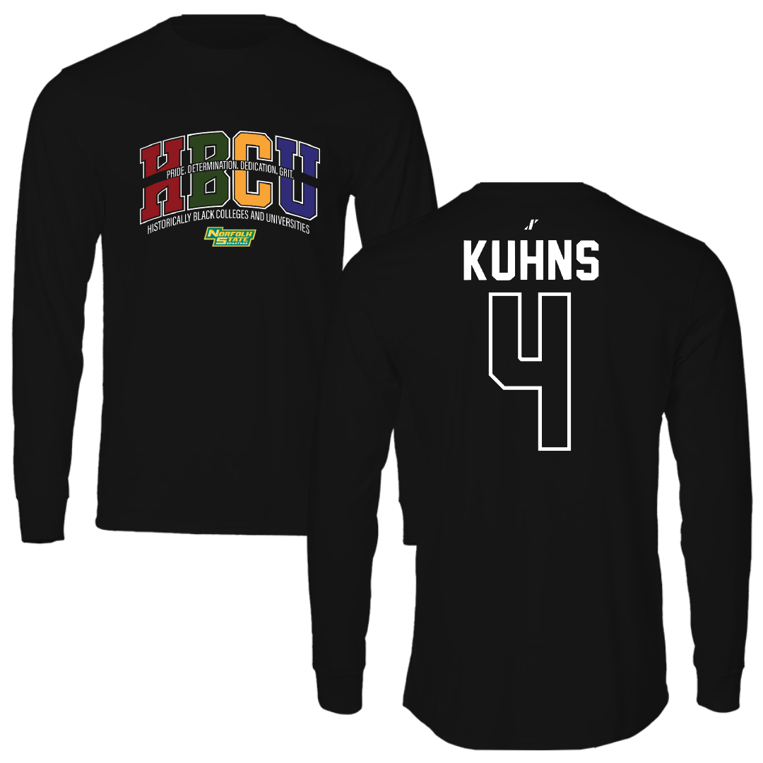 Norfolk State University Football Black HBCU Long Sleeve - #4 Otto Kuhns