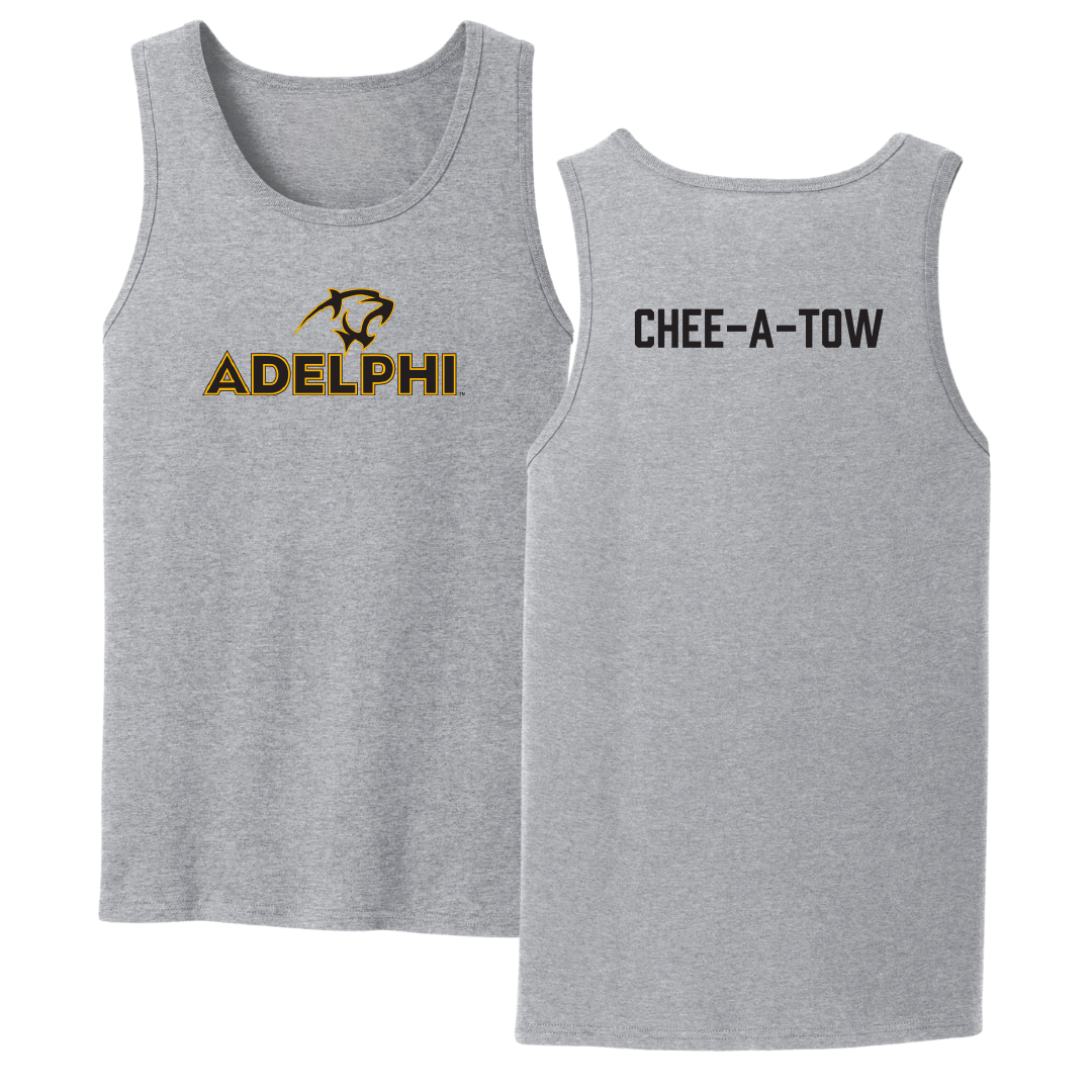 Adelphi University Swimming & Diving Sport Gray Tank Top - Jake Chee-A-Tow