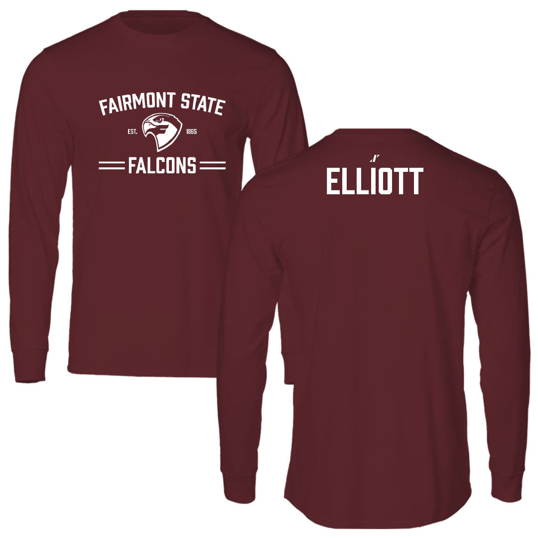 Fairmont State University Wrestling Maroon General Long Sleeve - Hunter Elliott