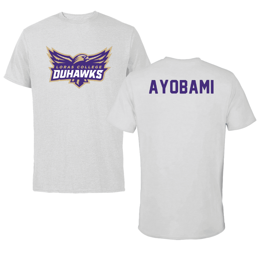 Loras College TF and XC Light Gray Performance Tee - Aaron Ayobami