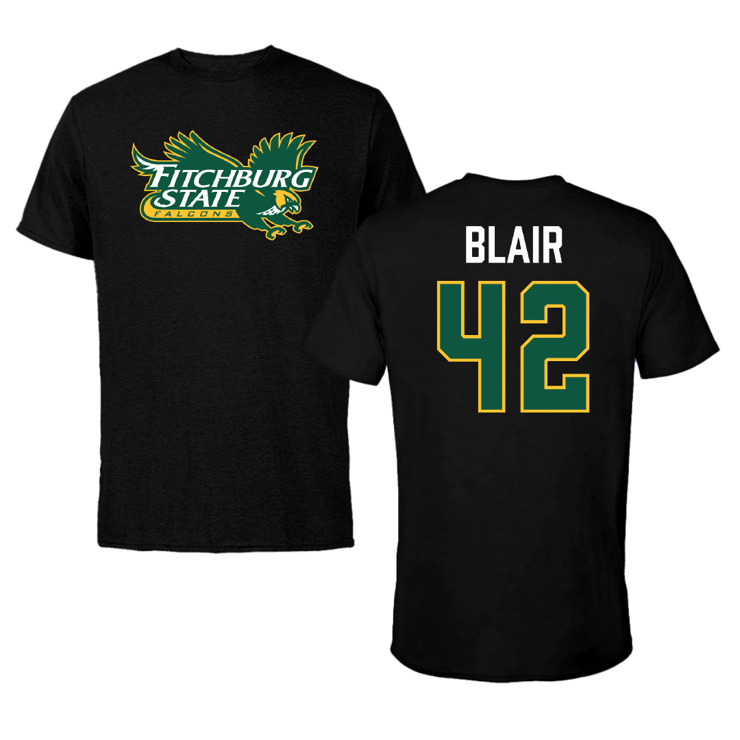 Fitchburg State University Football Black Tee - #42 Cole Blair