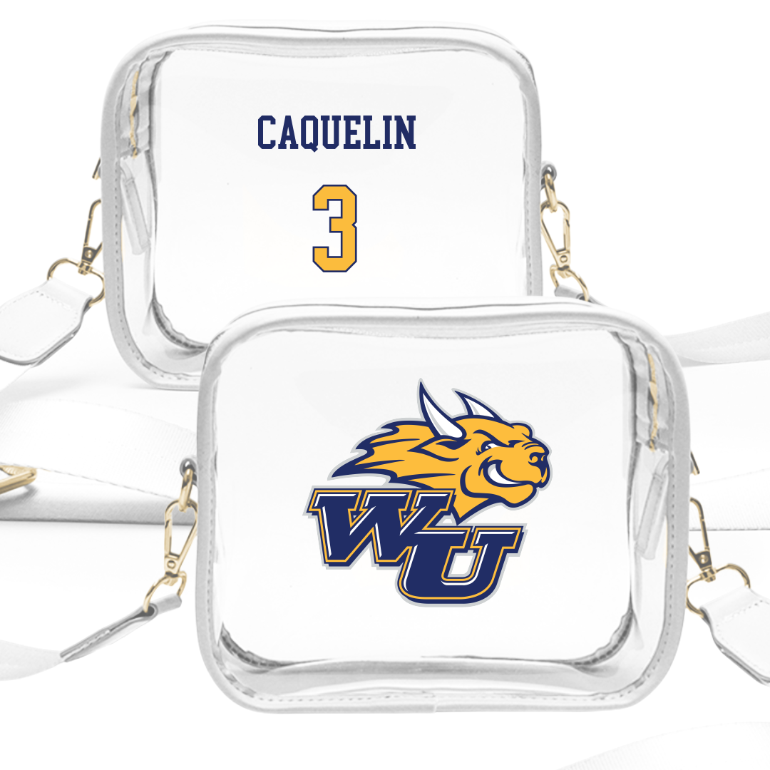 Webster University Basketball (W) White Clear Stadium Bag - #3 Akaela Caquelin