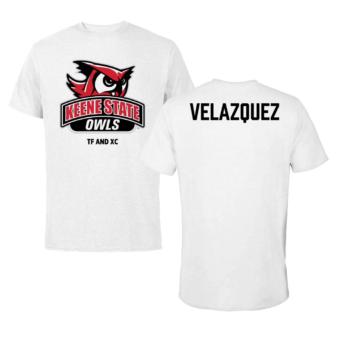 Keene State College TF and XC White Tee - Jake Velazquez