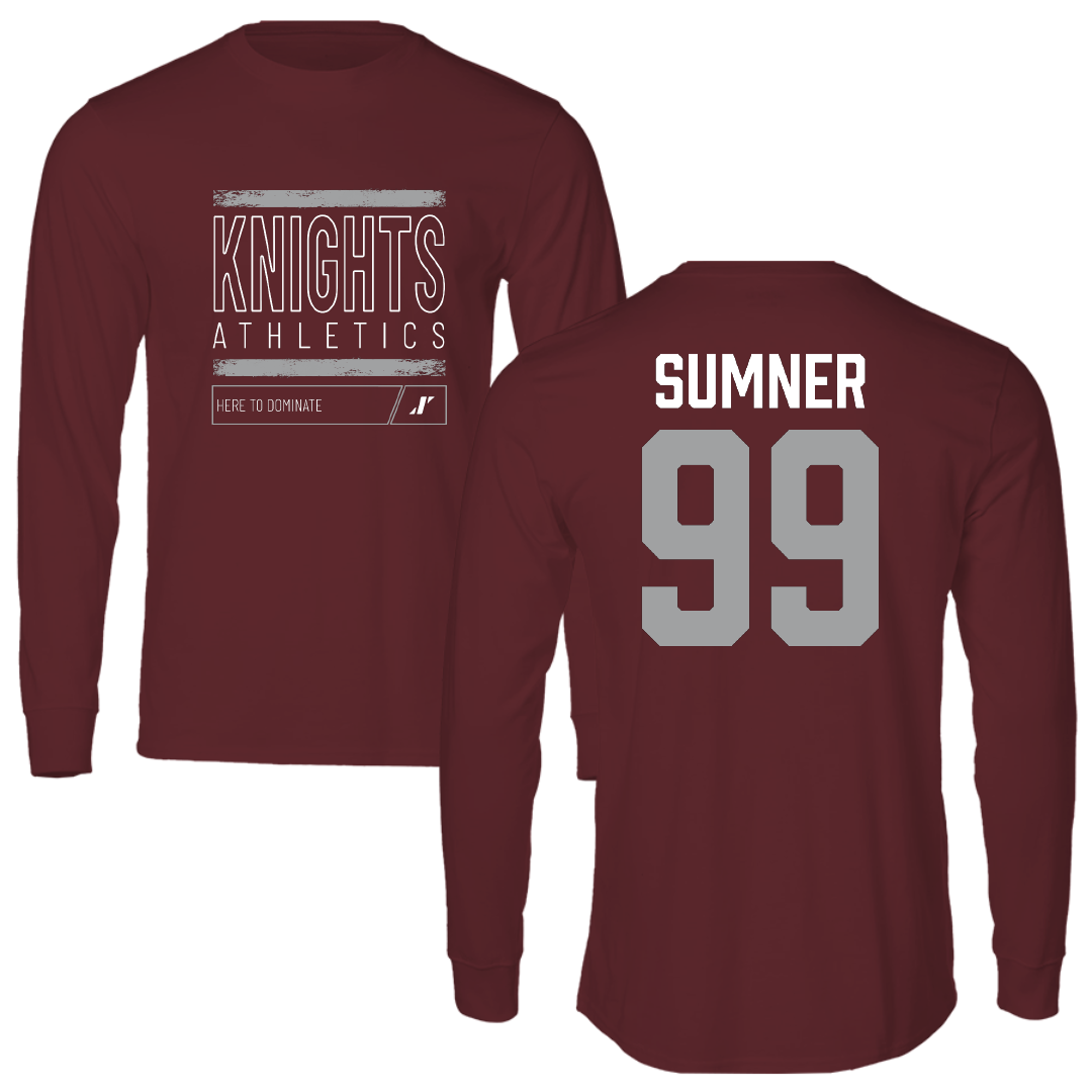 Southern Virginia University Soccer Maroon Dominate Performance Long Sleeve - #99 Ruth Sumner