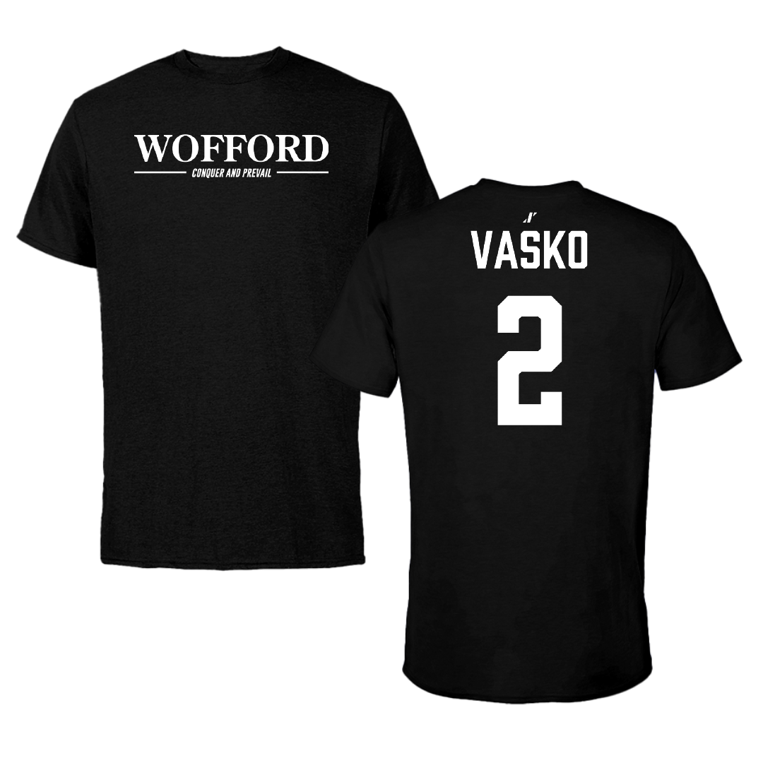Wofford College Basketball Black General Performance Tee - #2 Cayden Vasko
