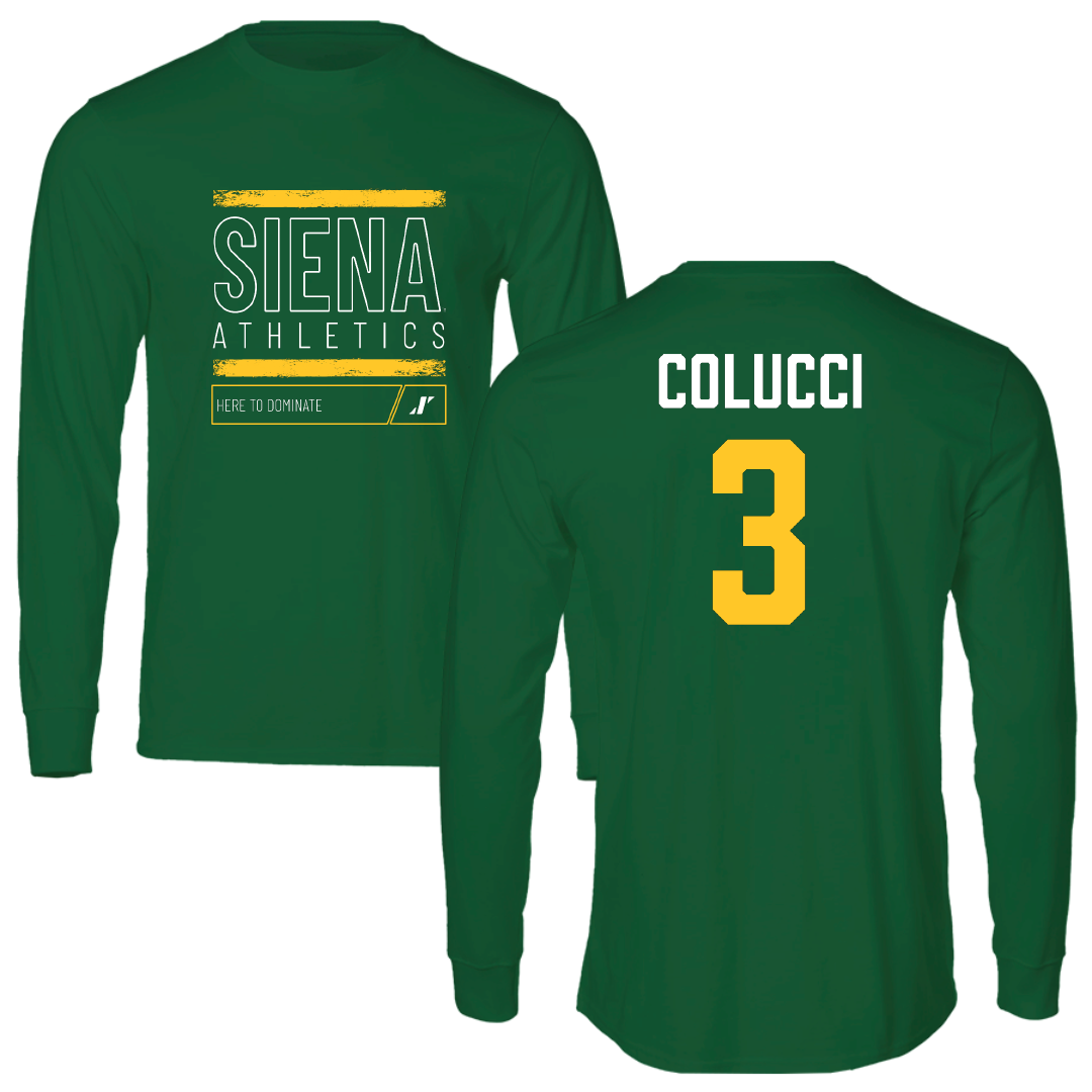 Siena University Softball Green Dominate Long Sleeve - #3 Sophia Colucci