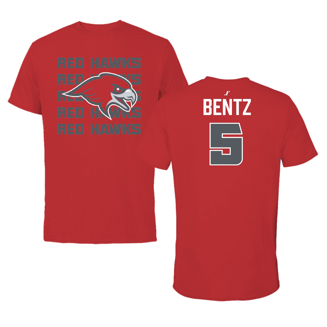 Montclair State University Basketball (W) Red General Tee - #5 Hailey Bentz