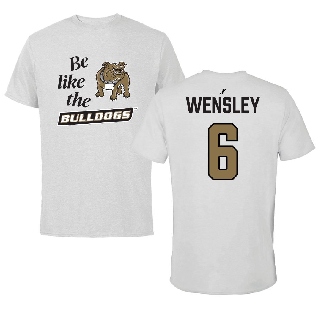 Bryant University Baseball Light Gray Be Like Us Tee - #6 Casey Wensley