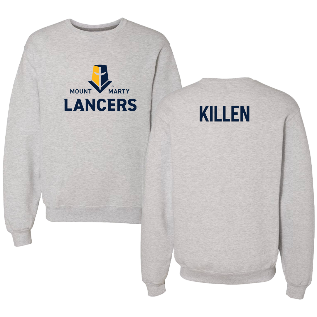 Mount Marty University Cheer Light Gray Crewneck - Katherine Killen