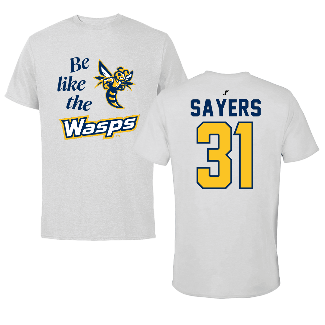 Emory & Henry College Baseball Light Gray Be Like Us Performance Tee - #31 Carter Sayers