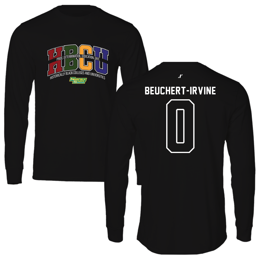 Norfolk State University Football Black HBCU Long Sleeve - #0 Sage Beuchert-Irvine