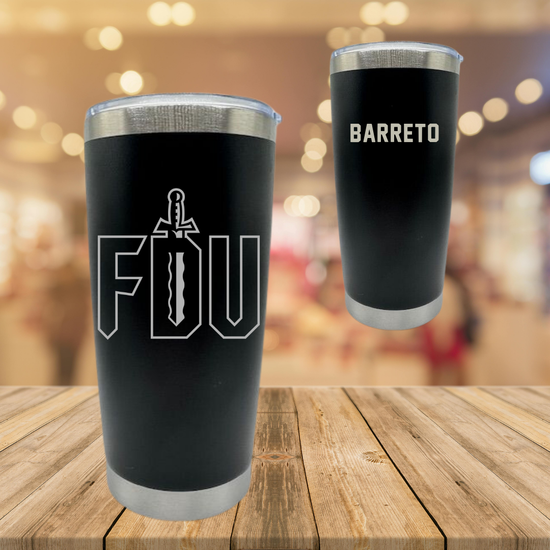Fairleigh Dickinson University-Metropolitan Campus TF and XC Black Stainless Steel Tumbler - Brandon Barreto