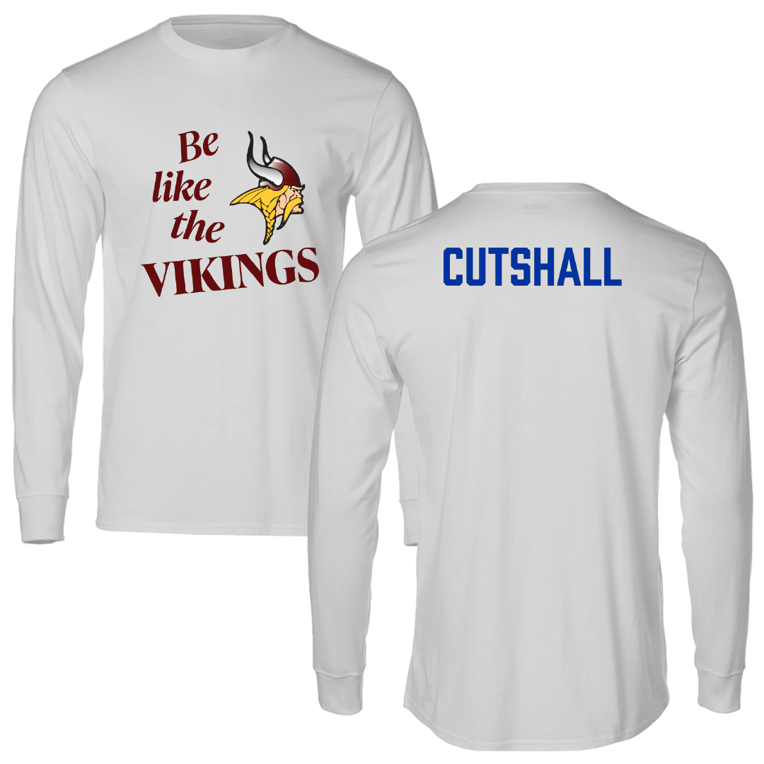Valley City State University TF and XC Light Gray Be Like Us Performance Long Sleeve - Aaron Cutshall