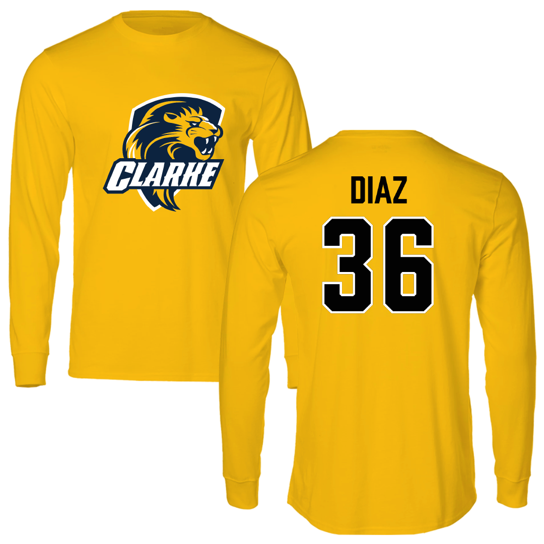 Clarke University Soccer Gold Long Sleeve - #36 Amy Diaz