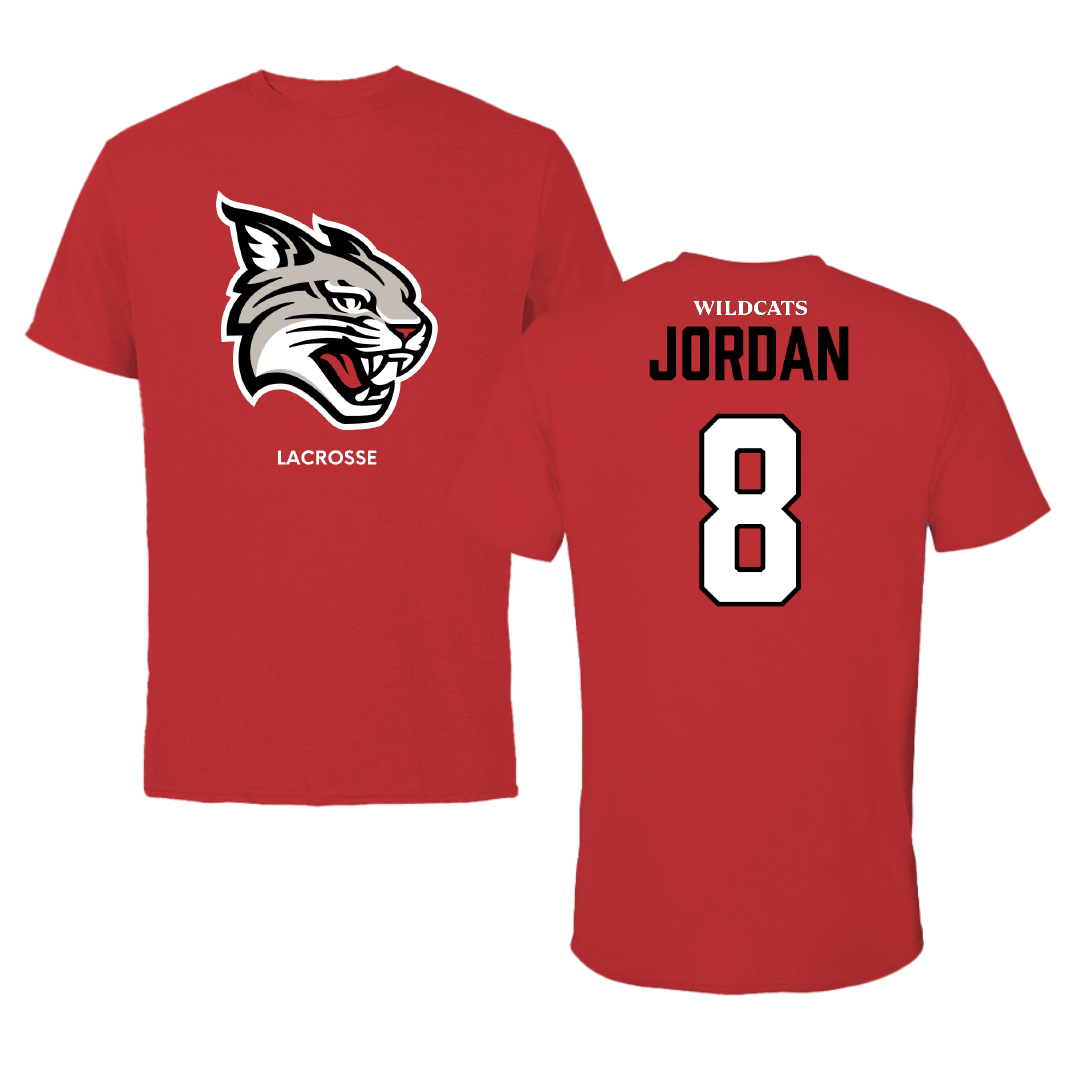 Davidson College Lacrosse (W) Red Performance Tee - #8 Adelaide Jordan