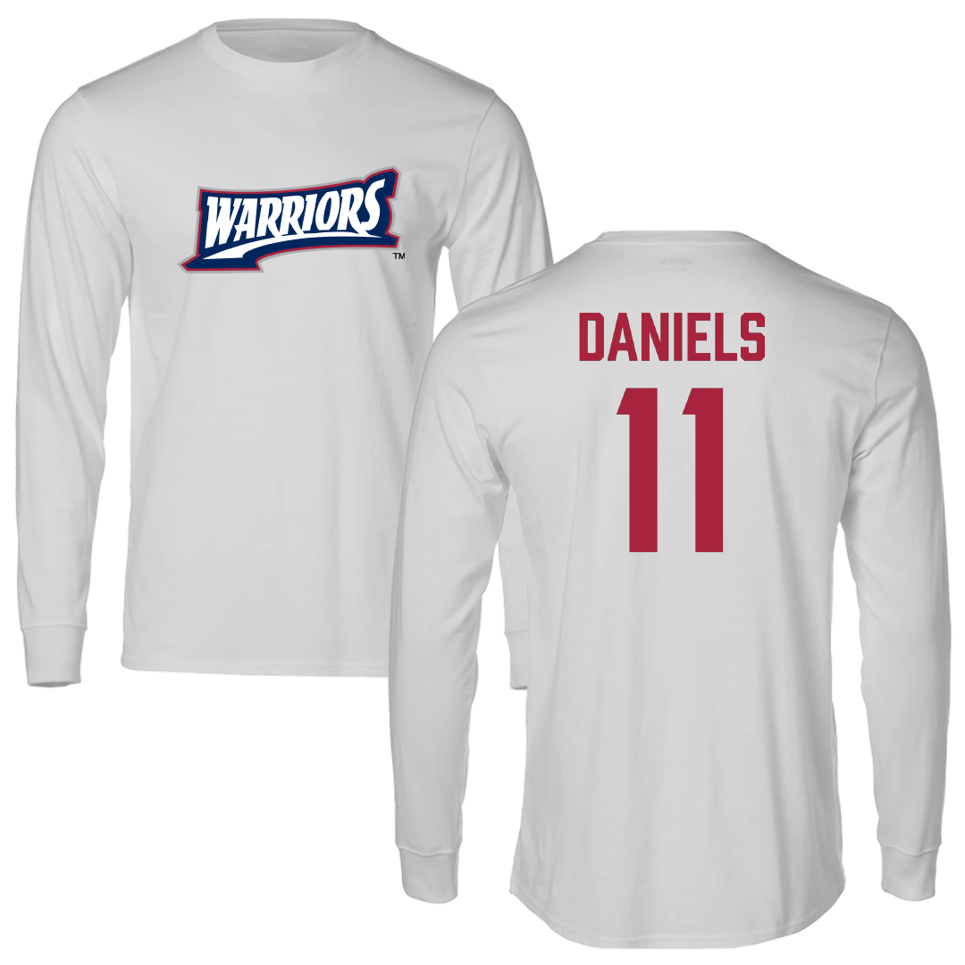 Sterling College Basketball (M) Light Gray Warriors Performance Long Sleeve - #11 Damond Daniels