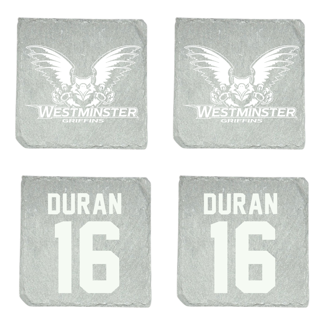 Westminster University (Utah) Soccer (M) Stone Coaster (4 Pack)  - #16 Ashton Duran