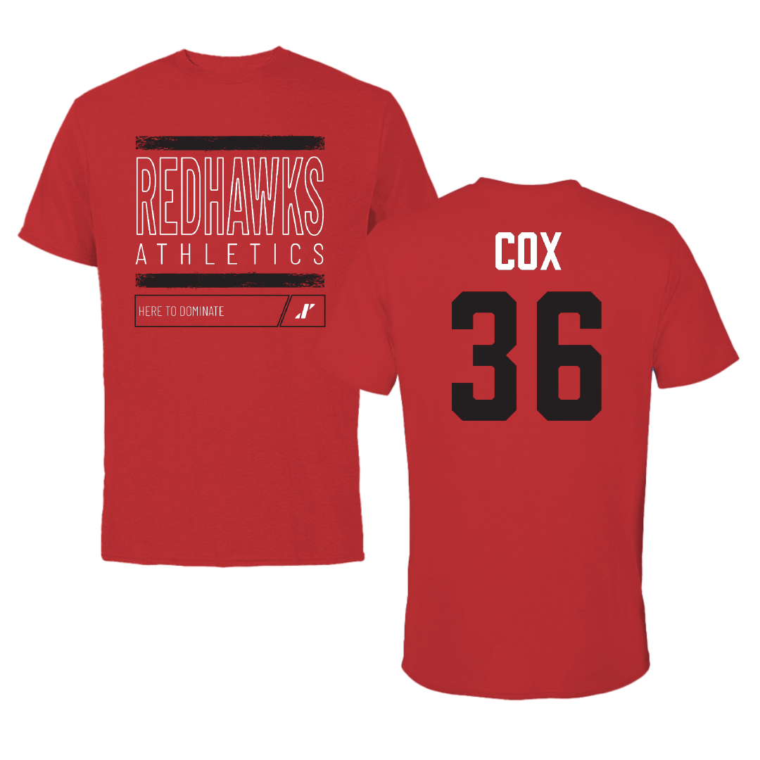 Southeast Missouri State University Baseball Red Dominate Tee - #36 Brice Cox