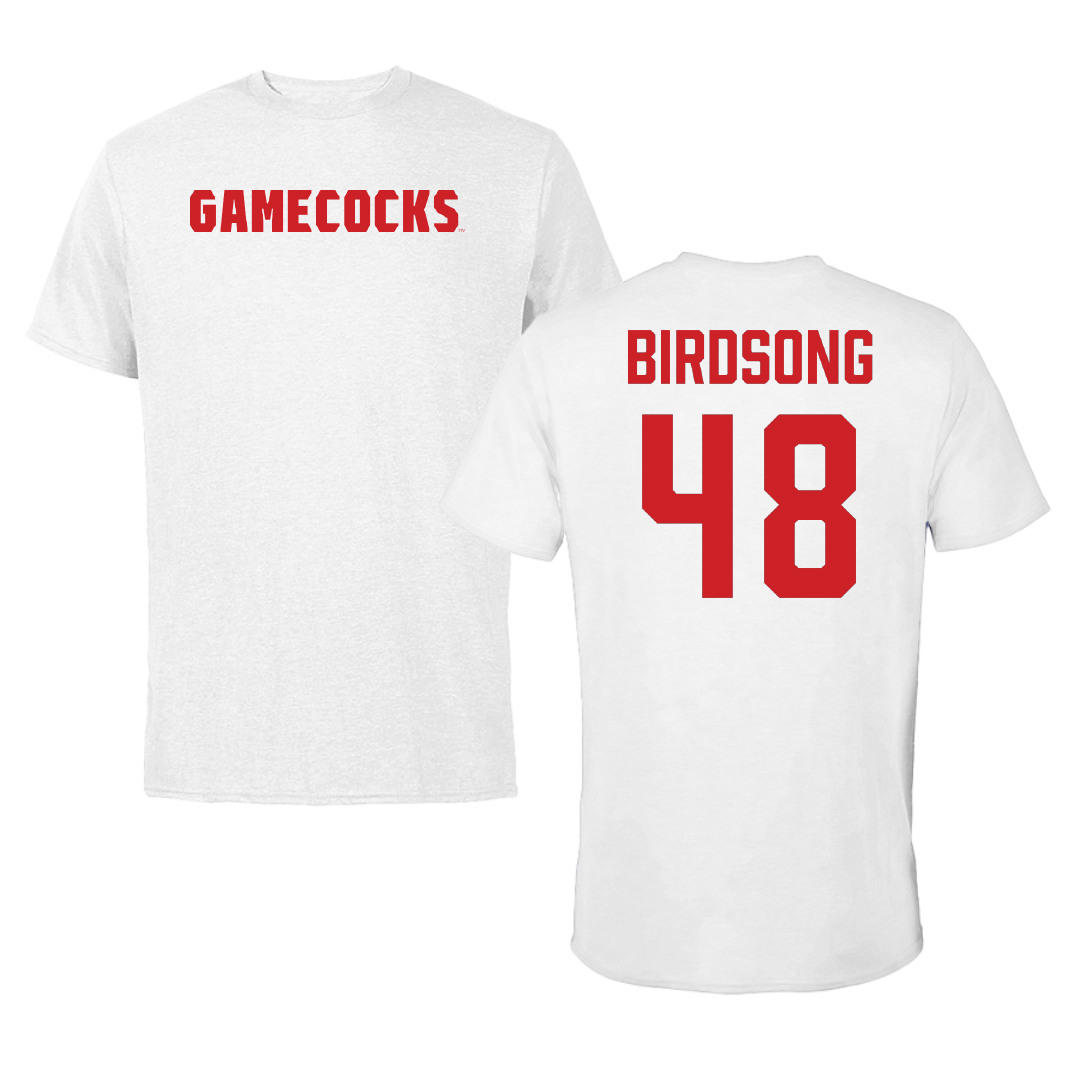 Jacksonville State University Football White Performance Tee - #48 Jaleel Birdsong