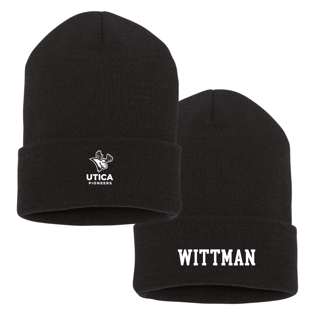 Utica University Basketball (M) Black Beanie - #12 Ben Wittman