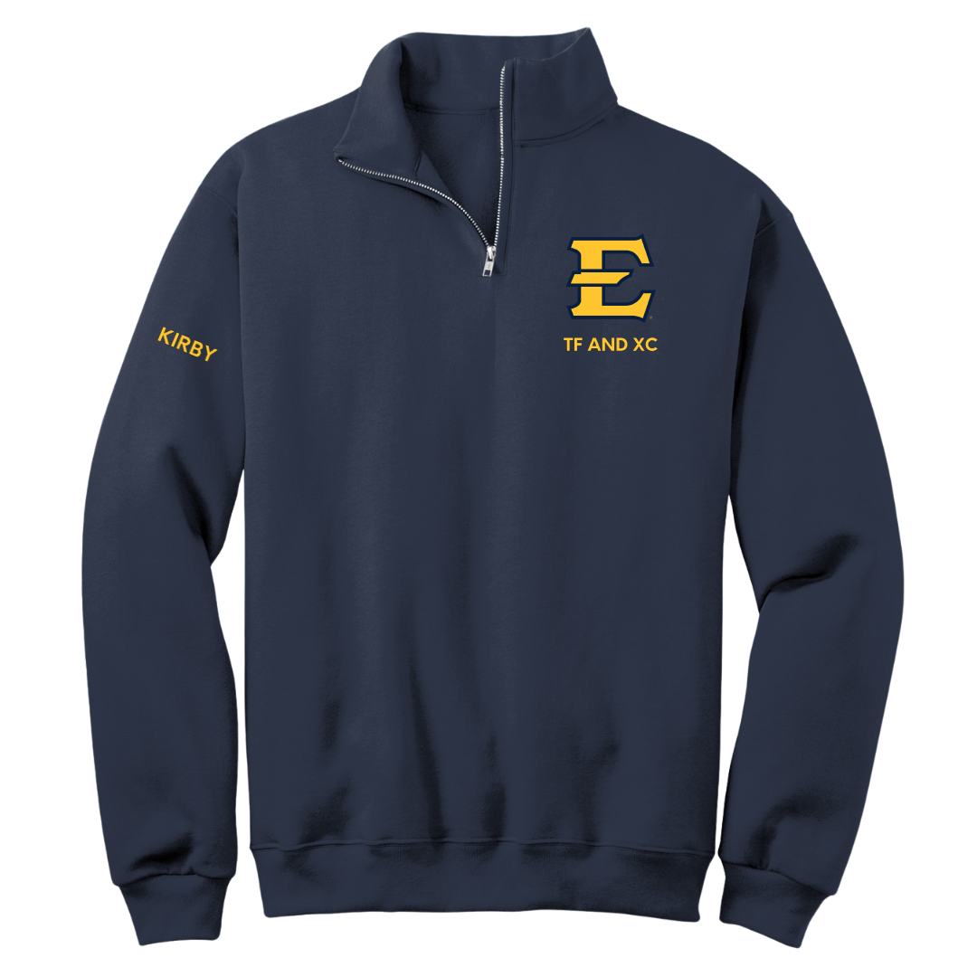 East Tennessee State University TF and XC Navy Quarter-Zip - Isaac Kirby
