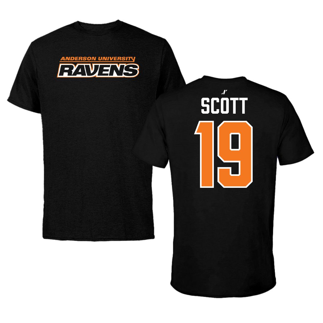 Anderson University (Indiana) Softball Black Tee - #19 Izzy Scott