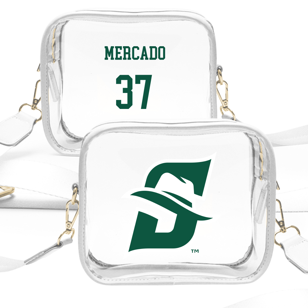 Stetson University Baseball White Clear Stadium Bag - #37 Julian Mercado