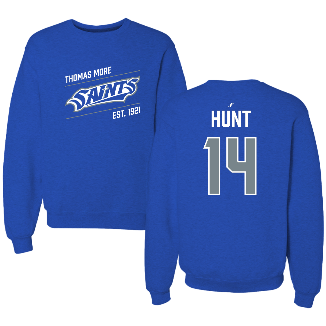 Thomas More University Basketball Blue General Crewneck - #14 Morgan Hunt