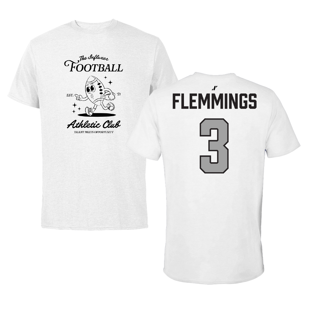 Football White Influxer Athletic Club Tee - #3 Noah Flemmings