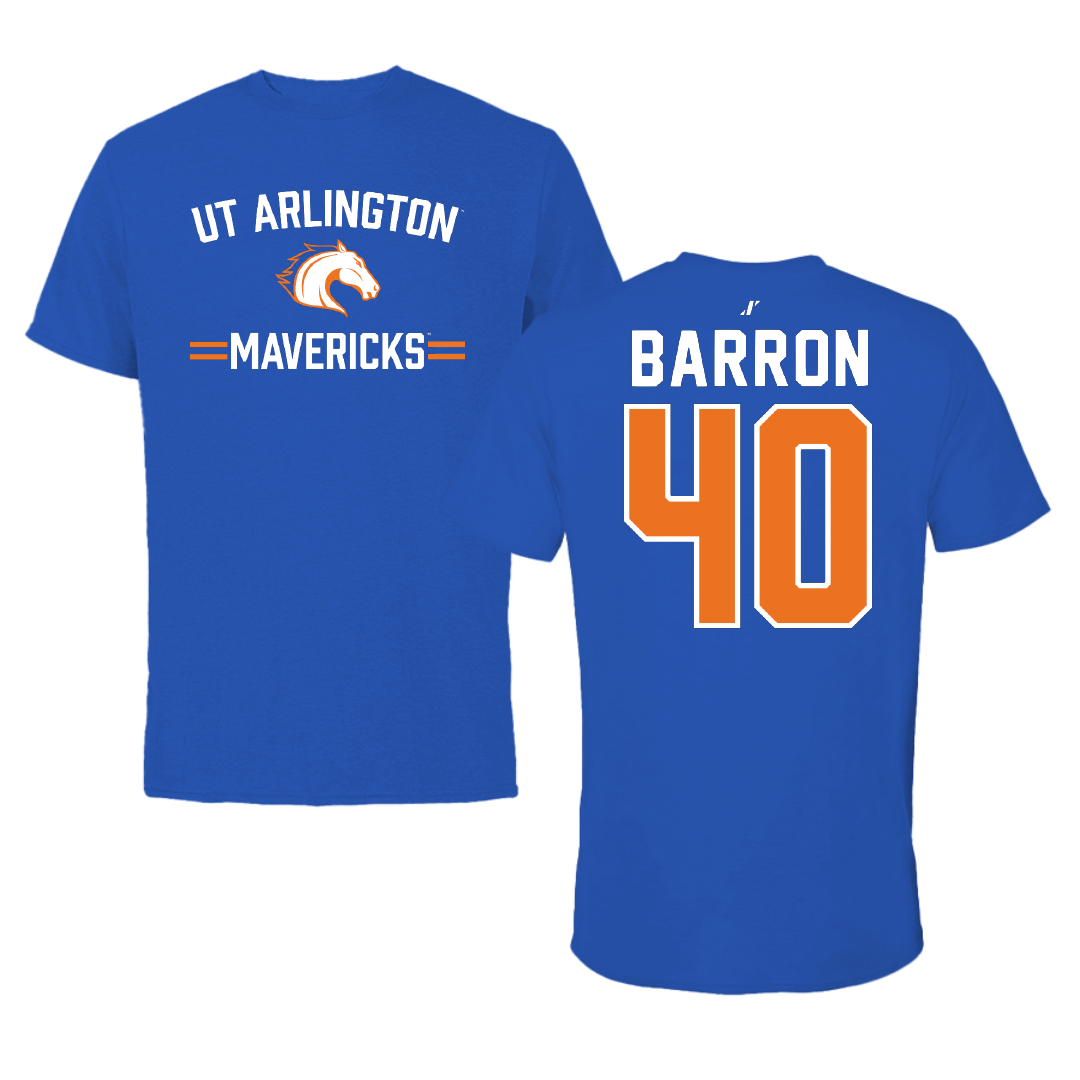University of Texas at Arlington Baseball Blue General Performance Tee - #40 Aeden Barron